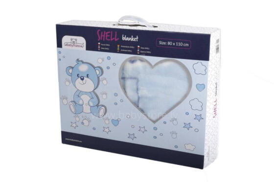 Blanket - TB0394 - SHELL- size 80x100 - BLUE