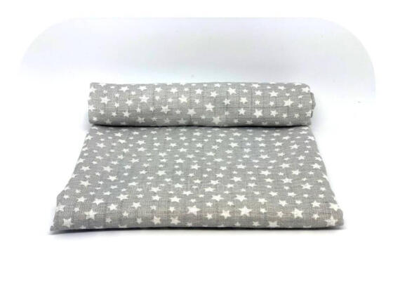 Diaper - 20573 - TETRA PRINT - EGA - GWIAZDOZBIÓR - WHITE/GREY- size 70x80 cm
