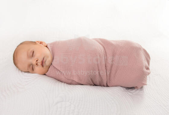 Aptinšanas sega - TB0371 - MUSLINS - izmērs 80x120 - NETĪRS ROZĀ