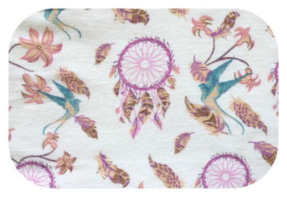 Diaper - 25974 - FLANNEL PRINT - EGA - ŁAPACZ SNÓW- size 70x80 cm