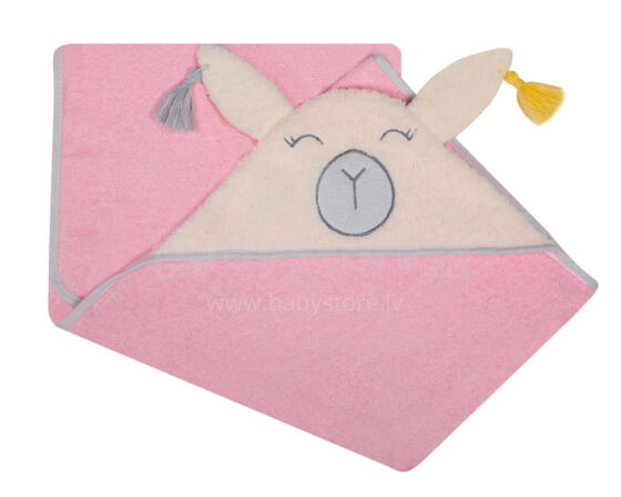 Bathing cover - 325 - TERRY - ANIMALS - size 100x100 - PINK