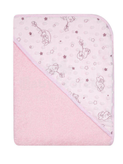 Bathing cover - 651 - TERRY - MINKY - size 100x100 - PINK