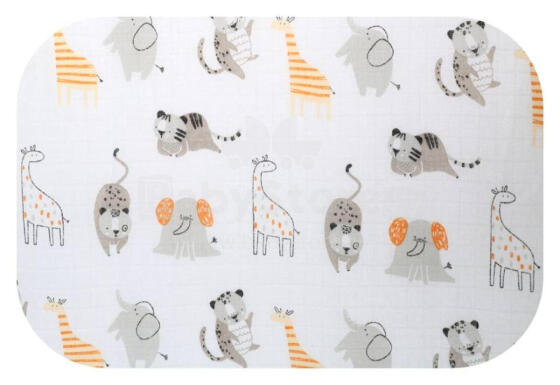 Diaper - 26858 - TETRA PRINT - EGA - CYRK - GREY - size 70x80 cm