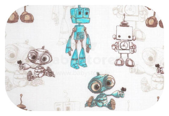 Autiņš - 27329 - TETRA PRINT - EGA - ROBOTI - izmērs 70x80 cm
