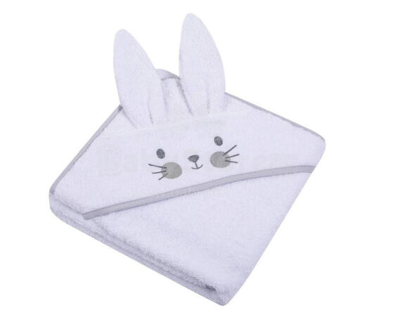 Bathing cover - 328 - TERRY - ANIMALS II - BUNNY - size 100x100 - WHITE