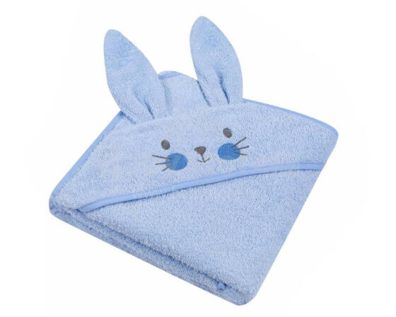 Bathing cover - 328 - TERRY - ANIMALS II - BUNNY - size 100x100 -  BLUE