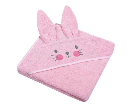 Bathing cover - 328 - TERRY - ANIMALS II - BUNNY - size 100x100- PINK