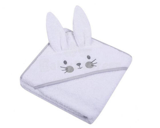 Bathing cover - 327 - TERRY - ANIMALS II - BUNNY - size 80x80- WHITE