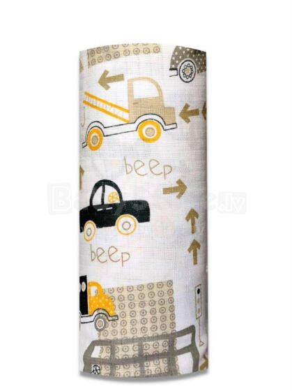 Подгузник - 24922 - TETRA PRINT - EGA - МАШИНЫ В ГОРОДЕ - ЖЕЛТЫЙ - размер 70x80 см
