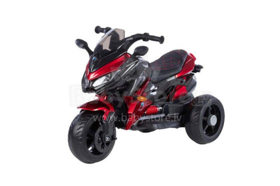 Akumulatora motocikls - 12V - lakots - 5188 - EVA riteņi - SARKANS