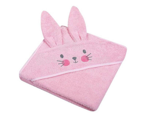 Bathing cover - 327 - TERRY - ANIMALS II - BUNNY - size 80x80- PINK