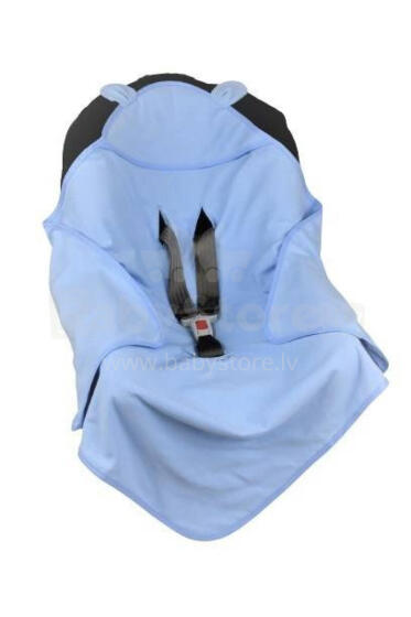 Blanket with hood -  899 - SWADDING TO CAR SEAT - COTTON - size 80x80 - BLUE