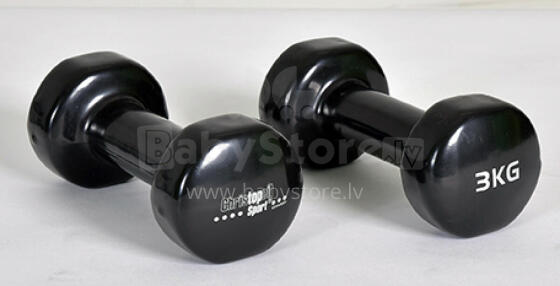 CHRISTOPEIT SPORT виниловые гантели – Beauty Bells 2x3kg (пара)