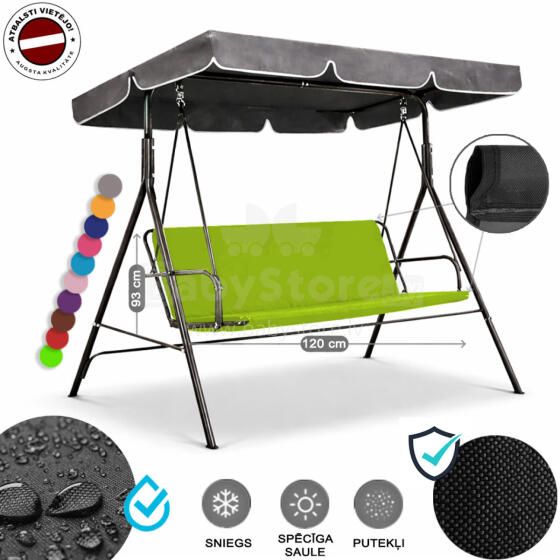 Z-HOME, 120 x 93 cm, Art.63207C, replacement garden swing seat cover, waterproof base material