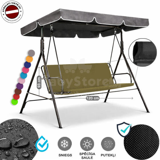 Z-HOME, 120 x 93 cm, Art.63207H, replacement garden swing seat cover, waterproof base material