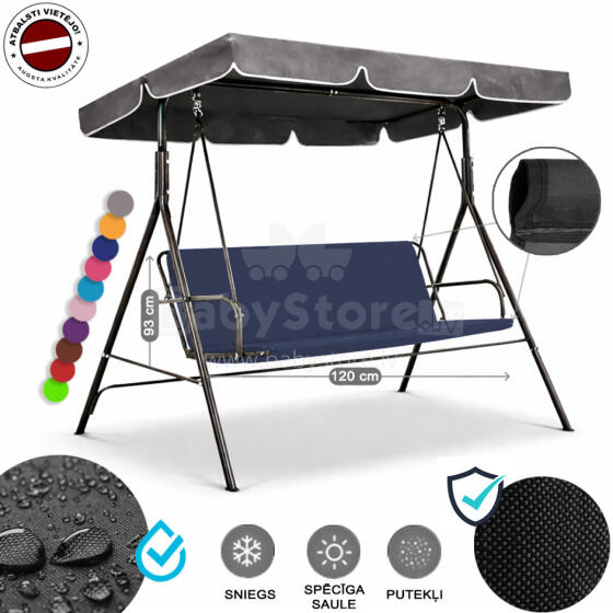 Z-HOME, 120 x 93 cm, Art.63207I, replacement garden swing seat cover, waterproof base material