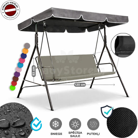 Z-HOME, 120 x 93 cm, Art.63207K, replacement garden swing seat cover, waterproof base material