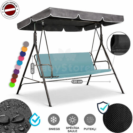 Z-HOME, 120 x 93 cm, Art.63207P, replacement garden swing seat cover, waterproof base material