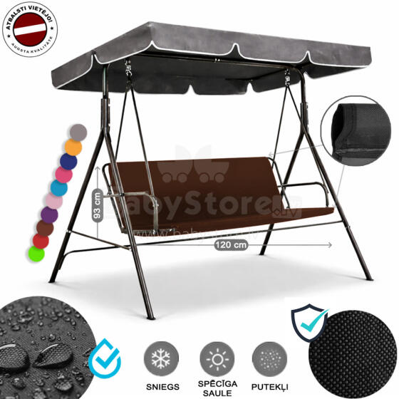 Z-HOME, 120 x 93 cm, Art.63207T, replacement garden swing seat cover, waterproof base material