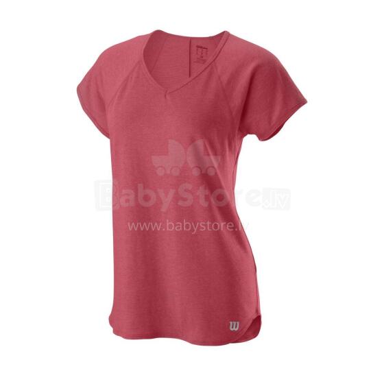 W TRAINING V-NECK TEE HOLLY BERRY