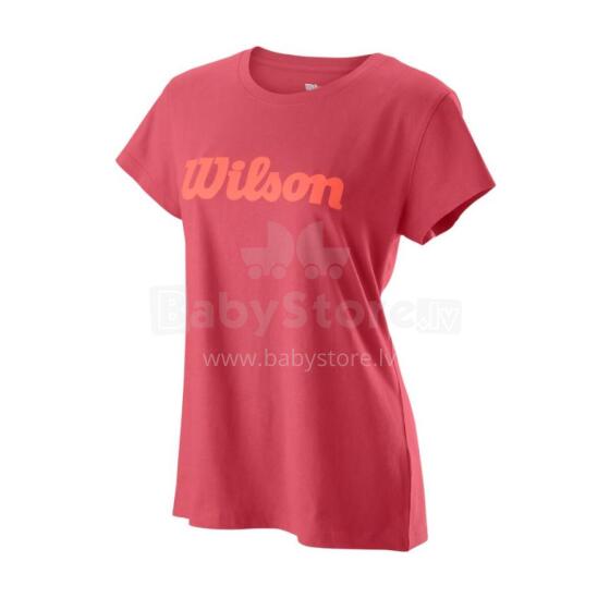 W SCRIPT COTTON TEE II HOLLY BERRY