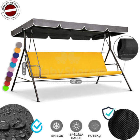 Z-HOME, 127 x 100 cm, Art.63207B, replacement garden swing seat cover, waterproof base material