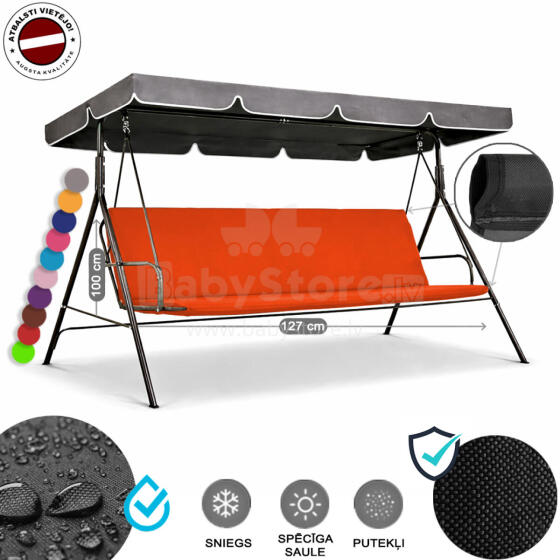 Z-HOME, 127 x 100 cm, Art.63207C, replacement garden swing seat cover, waterproof base material