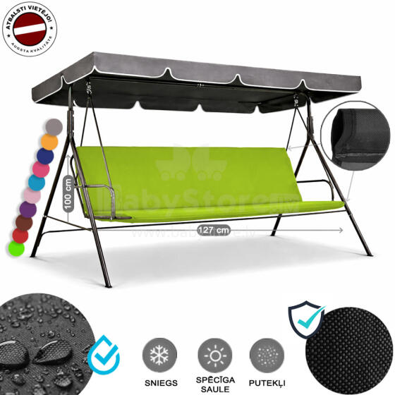Z-HOME, 127 x 100 cm, Art.63207H, replacement garden swing seat cover, waterproof base material