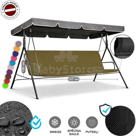 Z-HOME, 127 x 100 cm, Art.63207Q, replacement garden swing seat cover, waterproof base material