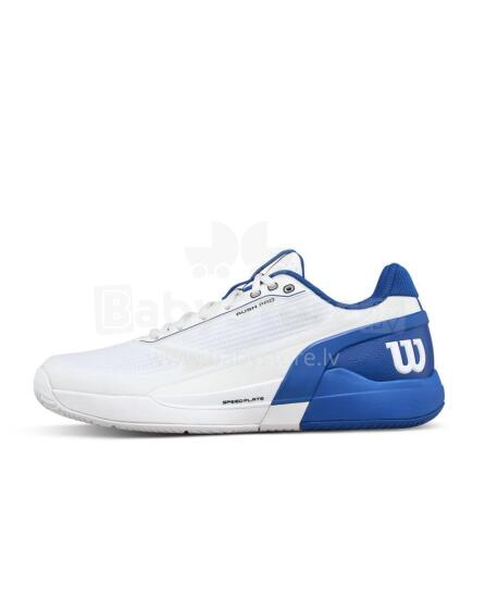 WILSON TENISA APAVI VĪRIEŠU RUSH PRO 5 White / Deja Vu Blue / Safety Yellow