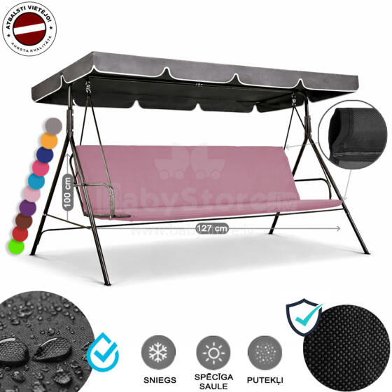 Z-HOME, 127 x 100 cm, Art.63207T, replacement garden swing seat cover, waterproof base material