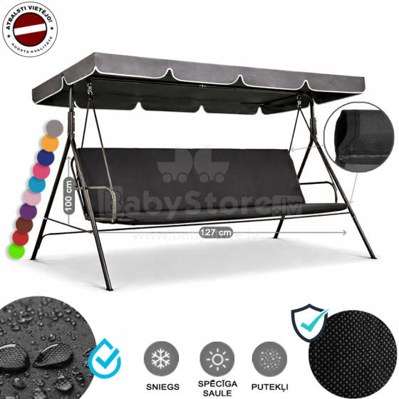 Z-HOME, 127 x 100 cm, Art.63207U, replacement garden swing seat cover, waterproof base material