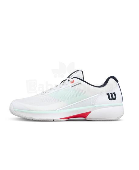 WILSON TENISA APAVI VĪRIEŠU RUSH LITE 5 White / Bay / Fiery Coral