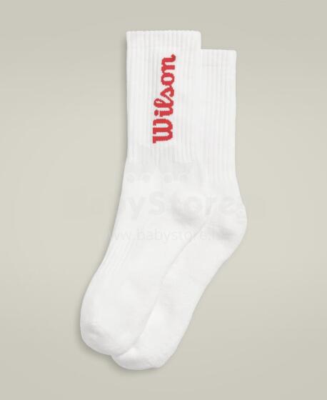 U CREW LOGO SOCK / BRIGHT WHITE/RED