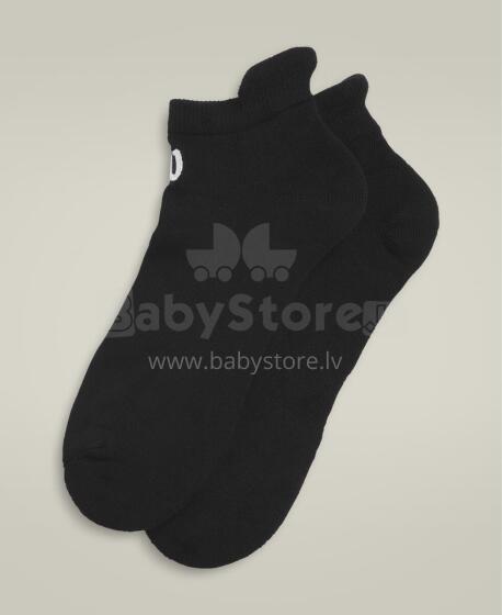U CUSHIONED ANKLE TAB SOCK  / BLACK