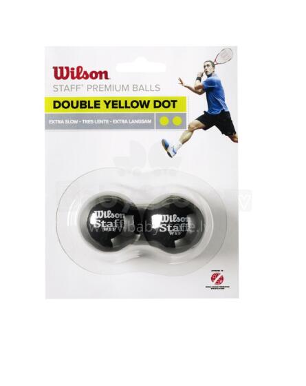 WILSON squash balls STAFF Pack of 2 - double yellow dot
