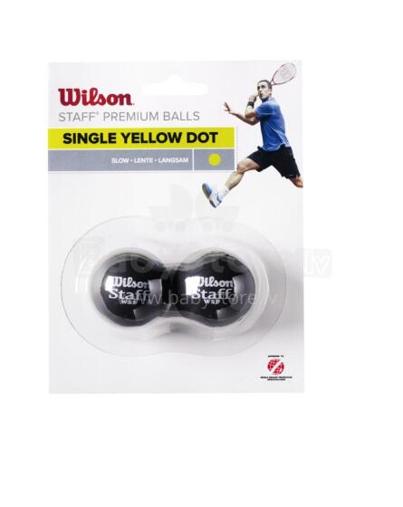 WILSON squash balls STAFF Pack of 2 - yellow dot