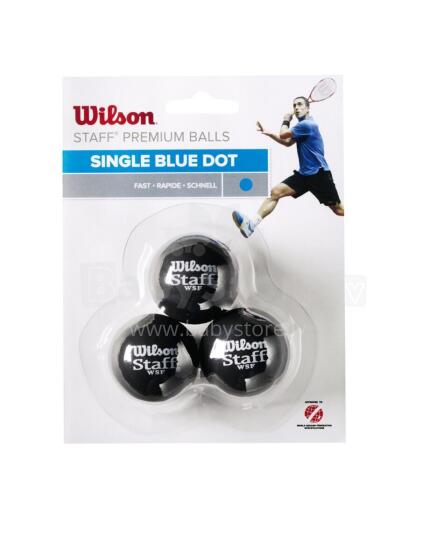 WILSON squash balls STAFF Pack of 3 - blue dot