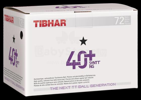 Table Tennis Balls TIBHAR 40+ SYNTT * White 72 pcs./box