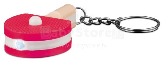 Mini tennis racket keychain with LED light, pink