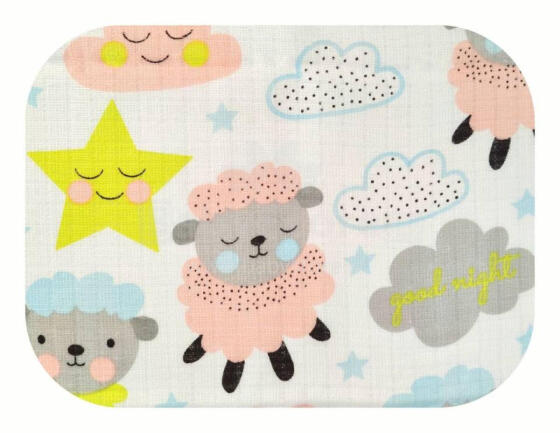 Diaper - 22294 - TETRA - EGA - GOODNIGHT - SALMON- size 70x80 cm