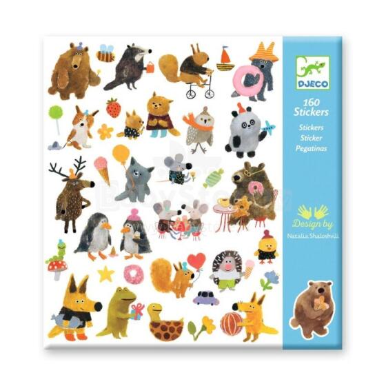 160 stickers - Fluffy friends