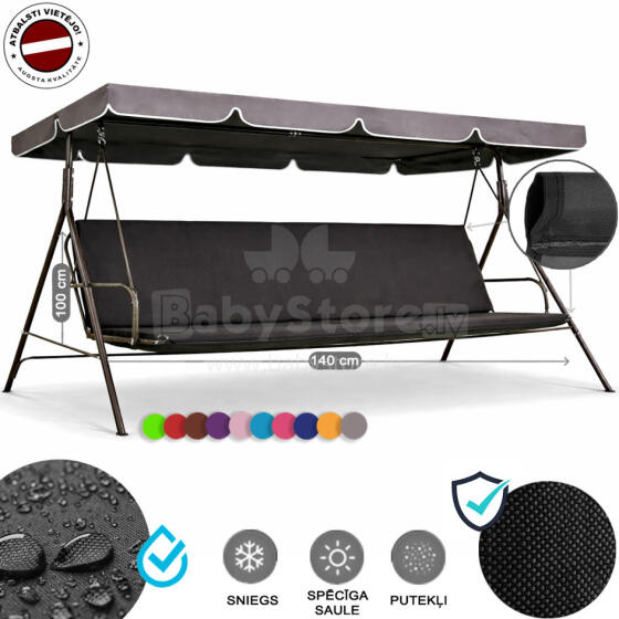 Z-HOME, 140 x 100 cm, Art.63207A, replacement garden swing seat cover, waterproof base material