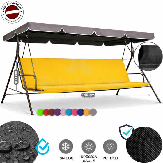 Z-HOME, 140 x 100 cm, Art.63207C, replacement garden swing seat cover, waterproof base material