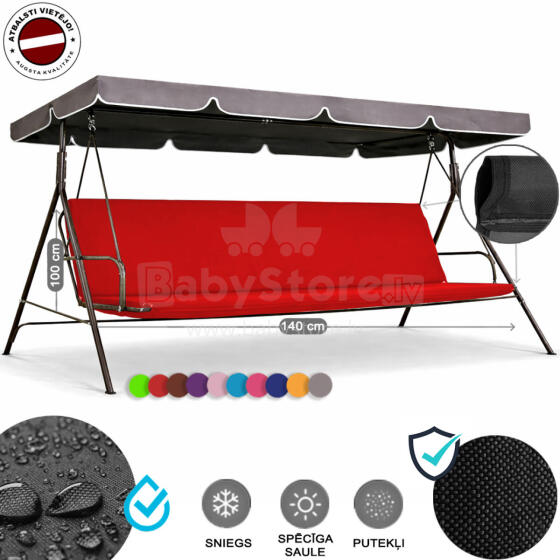 Z-HOME, 140 x 100 cm, Art.63207G, replacement garden swing seat cover, waterproof base material