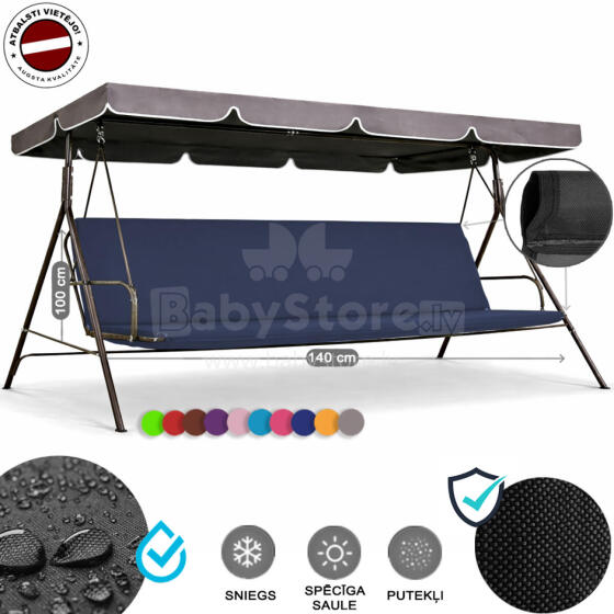 Z-HOME, 140 x 100 cm, Art.63207O, replacement garden swing seat cover, waterproof base material