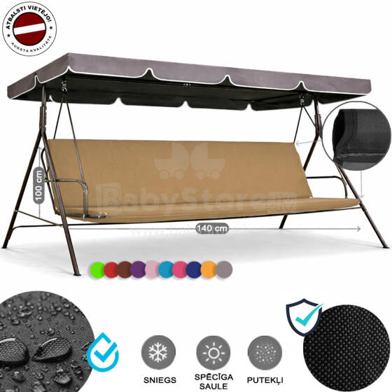Z-HOME, 140 x 100 cm, Art.63207P, replacement garden swing seat cover, waterproof base material