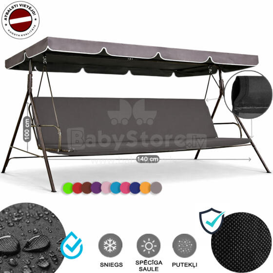 Z-HOME, 140 x 100 cm, Art.63207R, replacement garden swing seat cover, waterproof base material