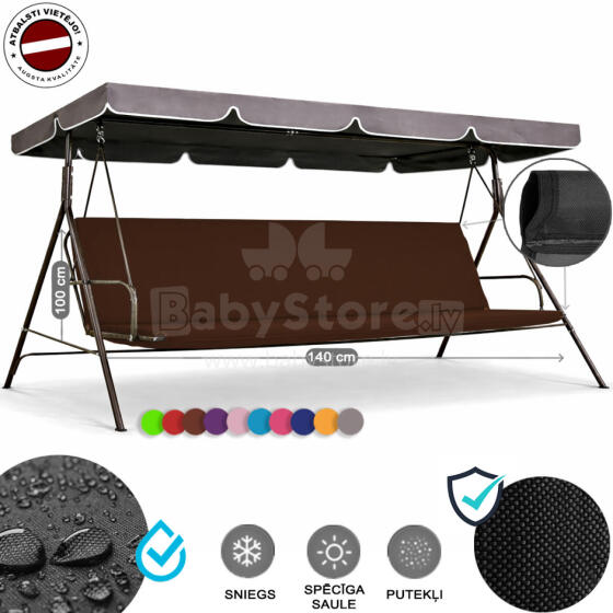 Z-HOME, 140 x 100 cm, Art.63207U, replacement garden swing seat cover, waterproof base material