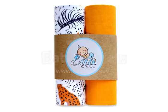 Diaper - SET - 22133 - MUSLIN - EGA - MUSTARD - size 60x80 cm